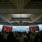 Menteri Pertahanan Prabowo Subianto dalam seminar nasional bertajuk ‘Strategi Perlindungan Kawasan Pulau Jawa, Melalui Pembangunan Tanggul Pantai dan Tanggul Laut (Giant Sea Wall)’ di Jakarta. (Dok. Tim Media Prabowo)
