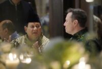 Presiden terpilih periode 2024-2029 Prabowo Subianto dan CEO SpaceX Elon Musk bertemu di Balangan. (Instagram.com/Prabowo)