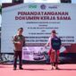 RVE Trans bersama Pemerintah Kabupaten Klungkung menandatangani Nota Kesepahaman (MoU) untuk mendorong transformasi Nusa Penida menuju pulau hijau dan bebas emisi pada 2027. (Dok. PT RVE Trans)
